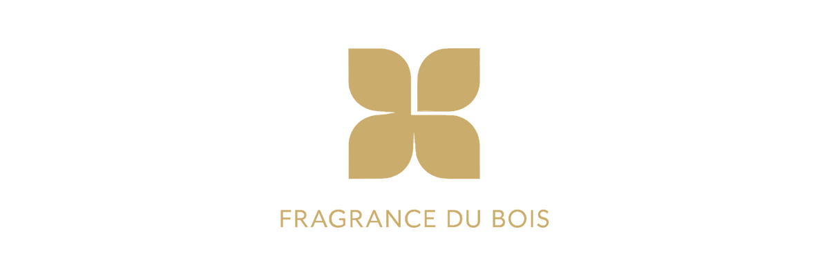Fragrance Du Bois logo in gold on transparent background