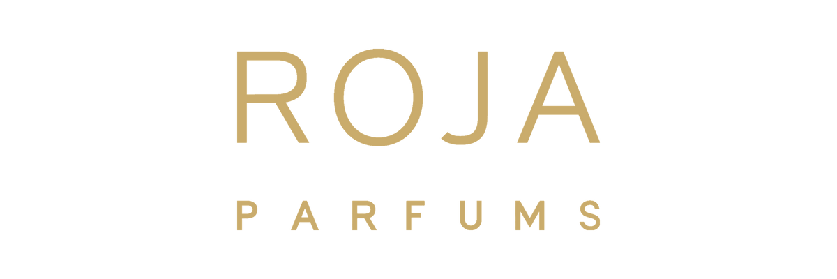 Roja Parfums logo in gold on transparent background