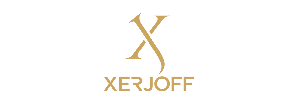 Xerjoff logo in gold on transparent background