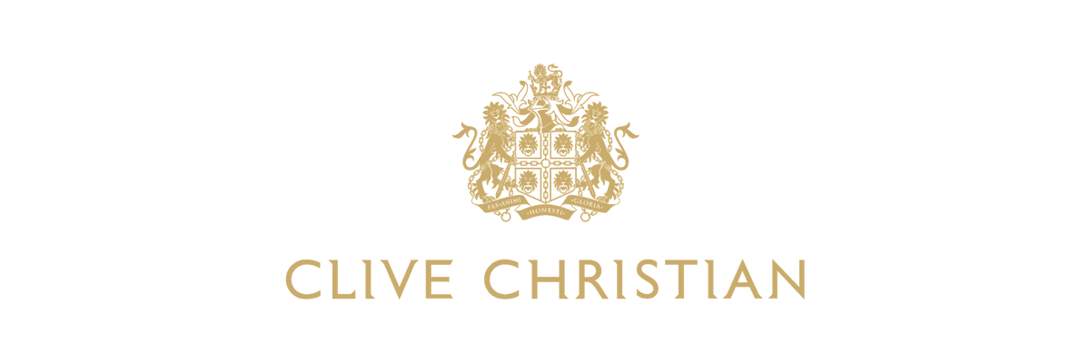 Clive Christian logo in gold on transparent background
