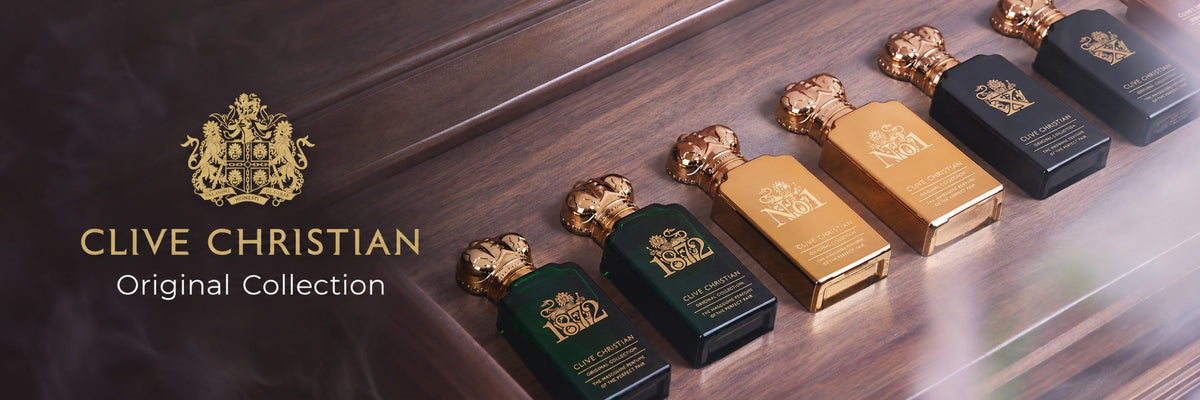 Clive Christian Original Collection with gold emblem and collection title