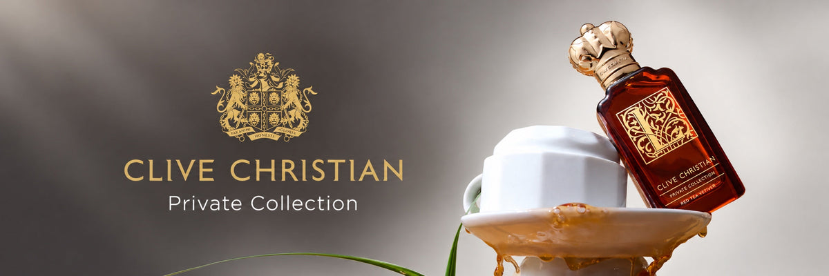 Clive Christian Private Collection with gold emblem and collection title